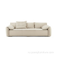 Полный кожаный диван гостиная итальянский современный стиль